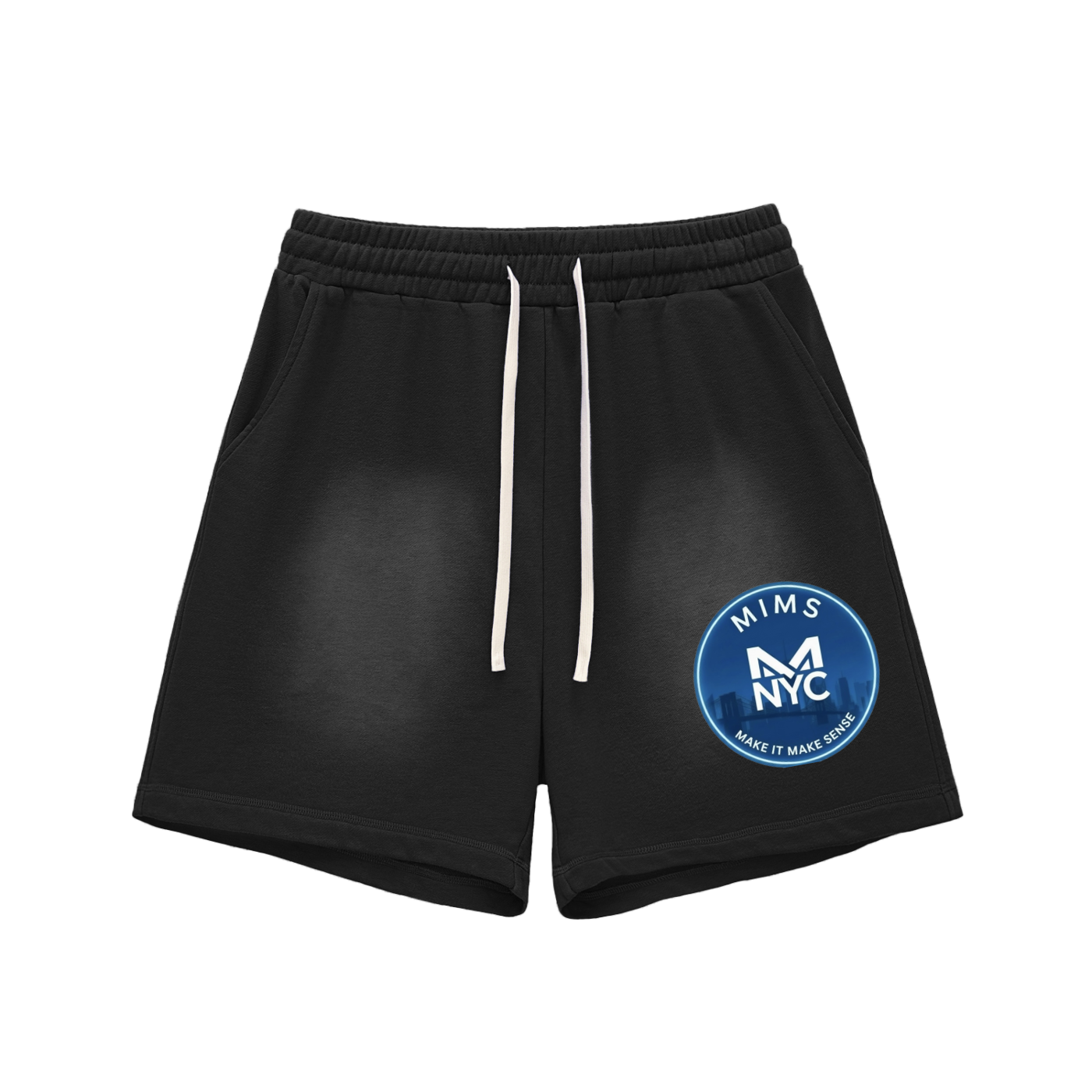 MIMS NYC Sun Fade Raw Edge Shorts
