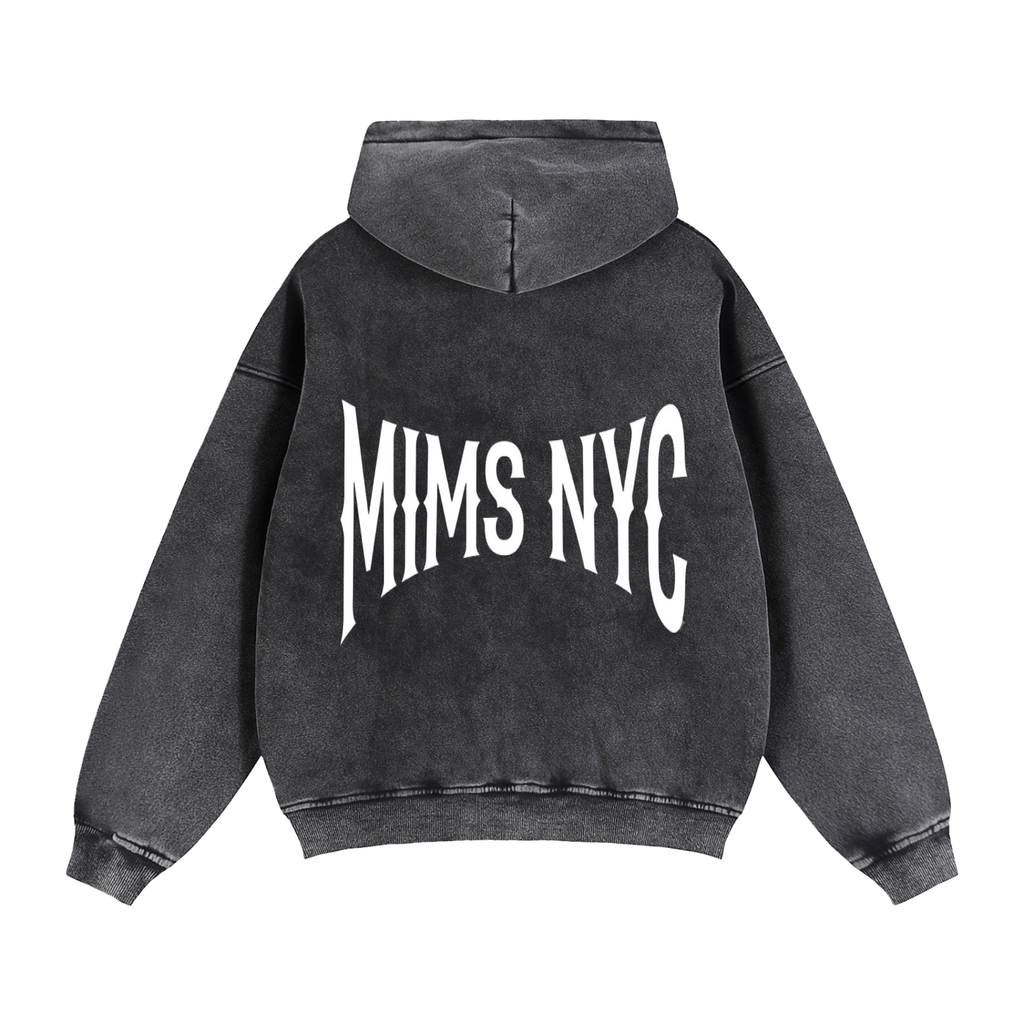 MIMS NYC ZIP BOXY HOODIE