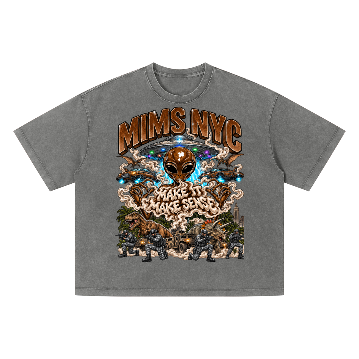 MIMS NYC ALIEN ARMY  BOXY T-SHIRT