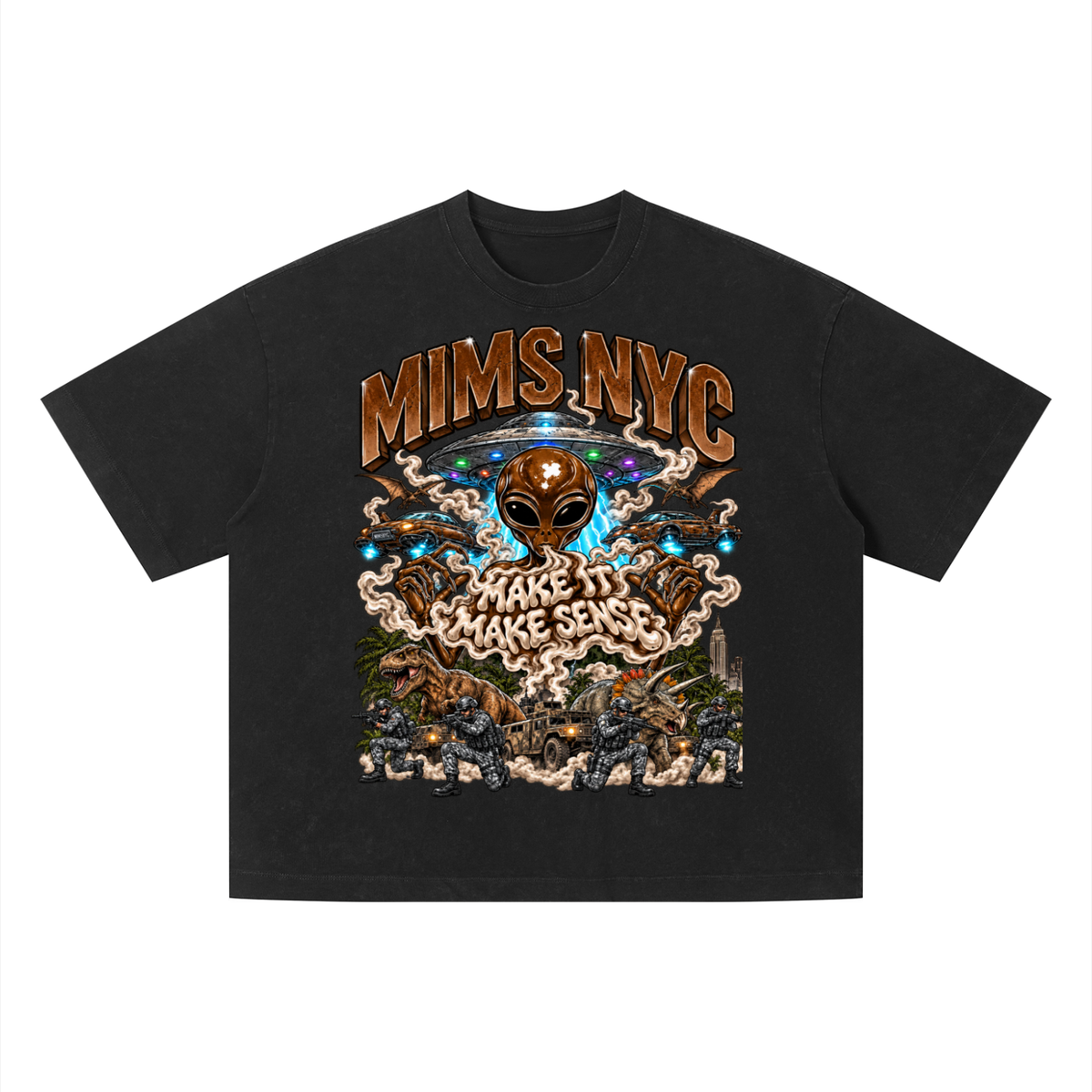 MIMS NYC ALIEN ARMY  BOXY T-SHIRT