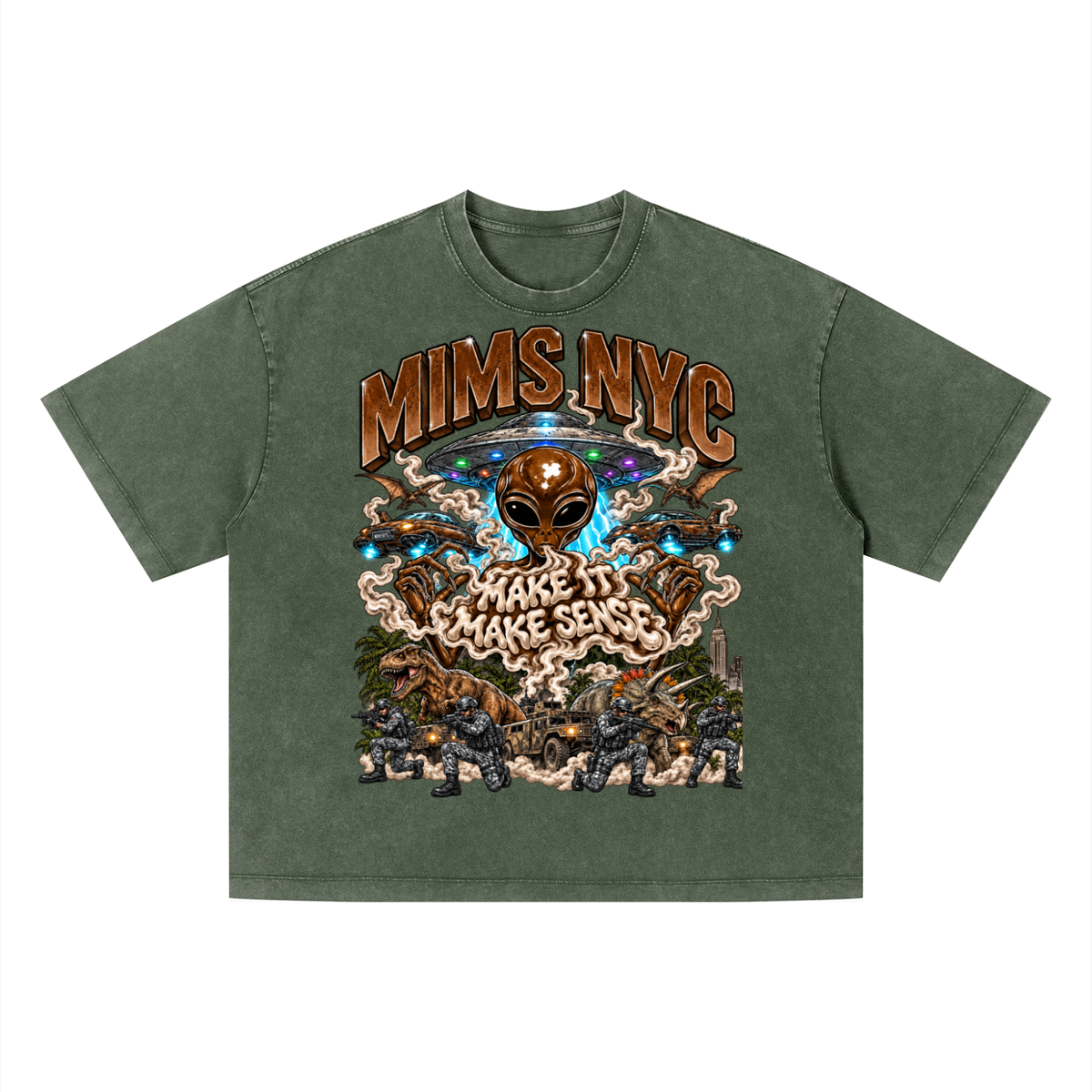 MIMS NYC ALIEN ARMY  BOXY T-SHIRT