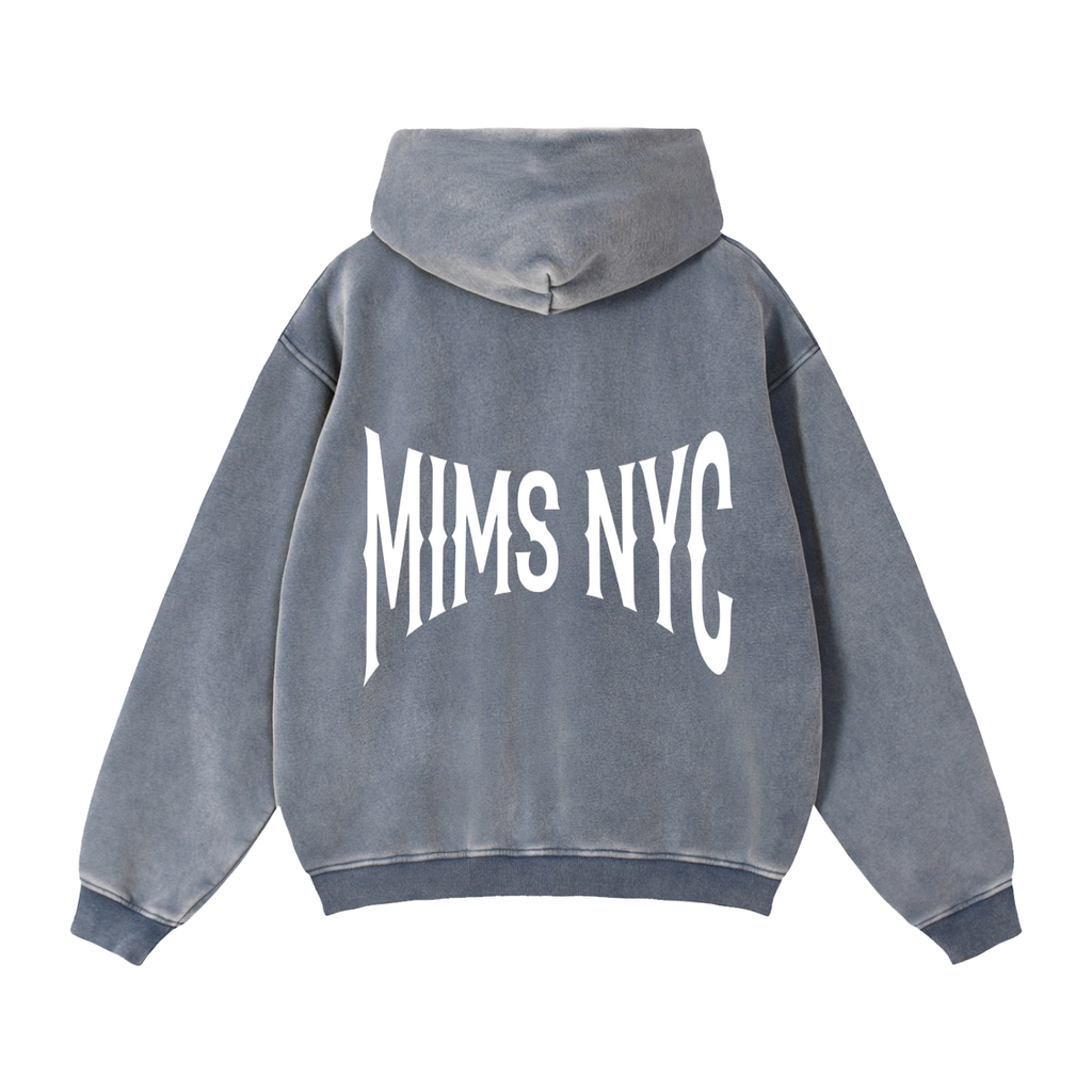 MIMS NYC ZIP BOXY HOODIE