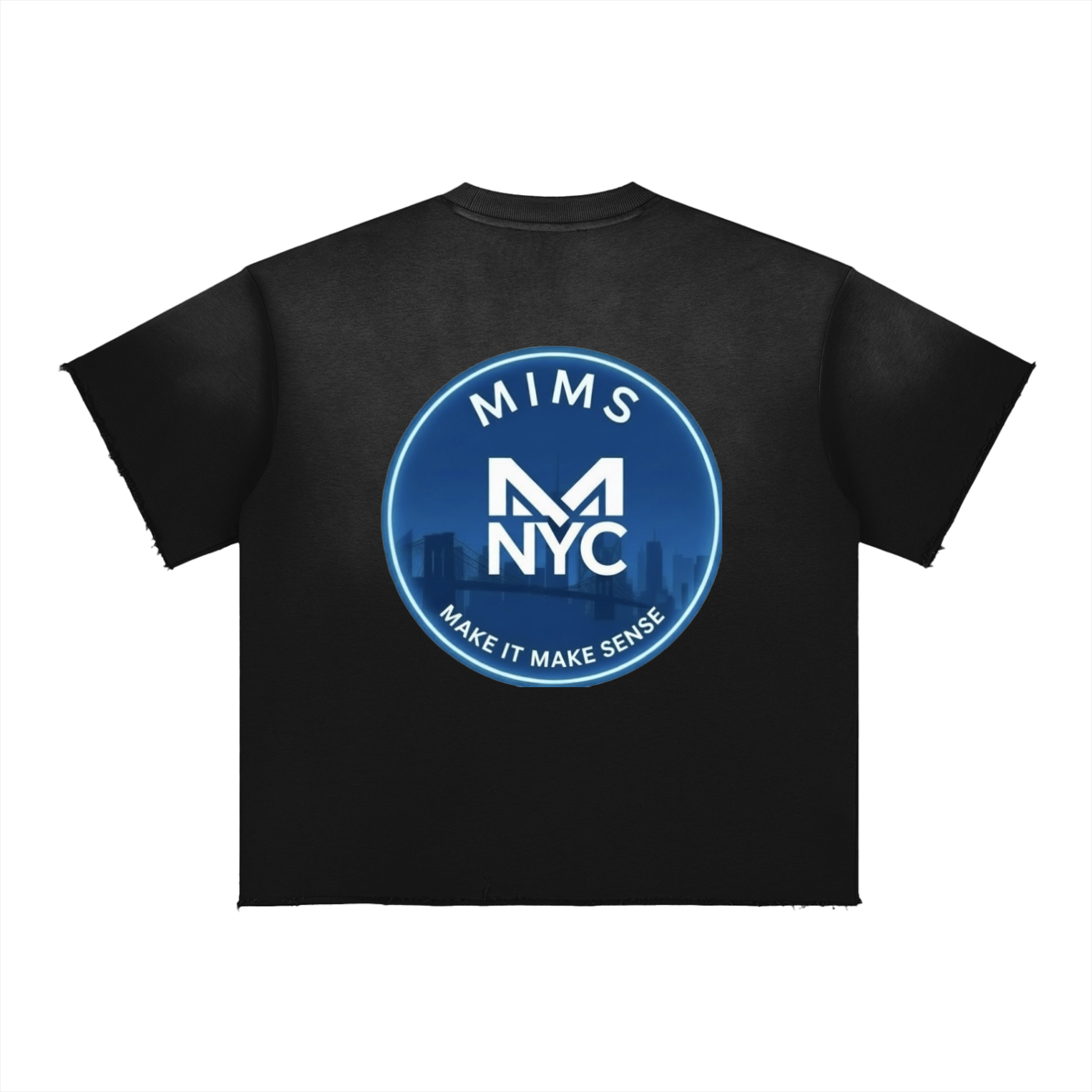 MIMS NYC Sun Fade Raw Edge T-Shirt