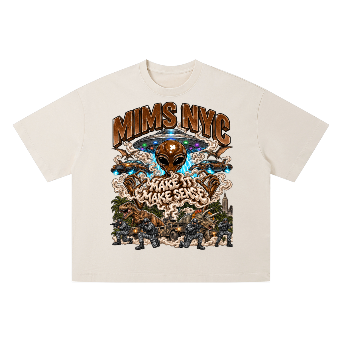 MIMS NYC ALIEN ARMY  BOXY T-SHIRT