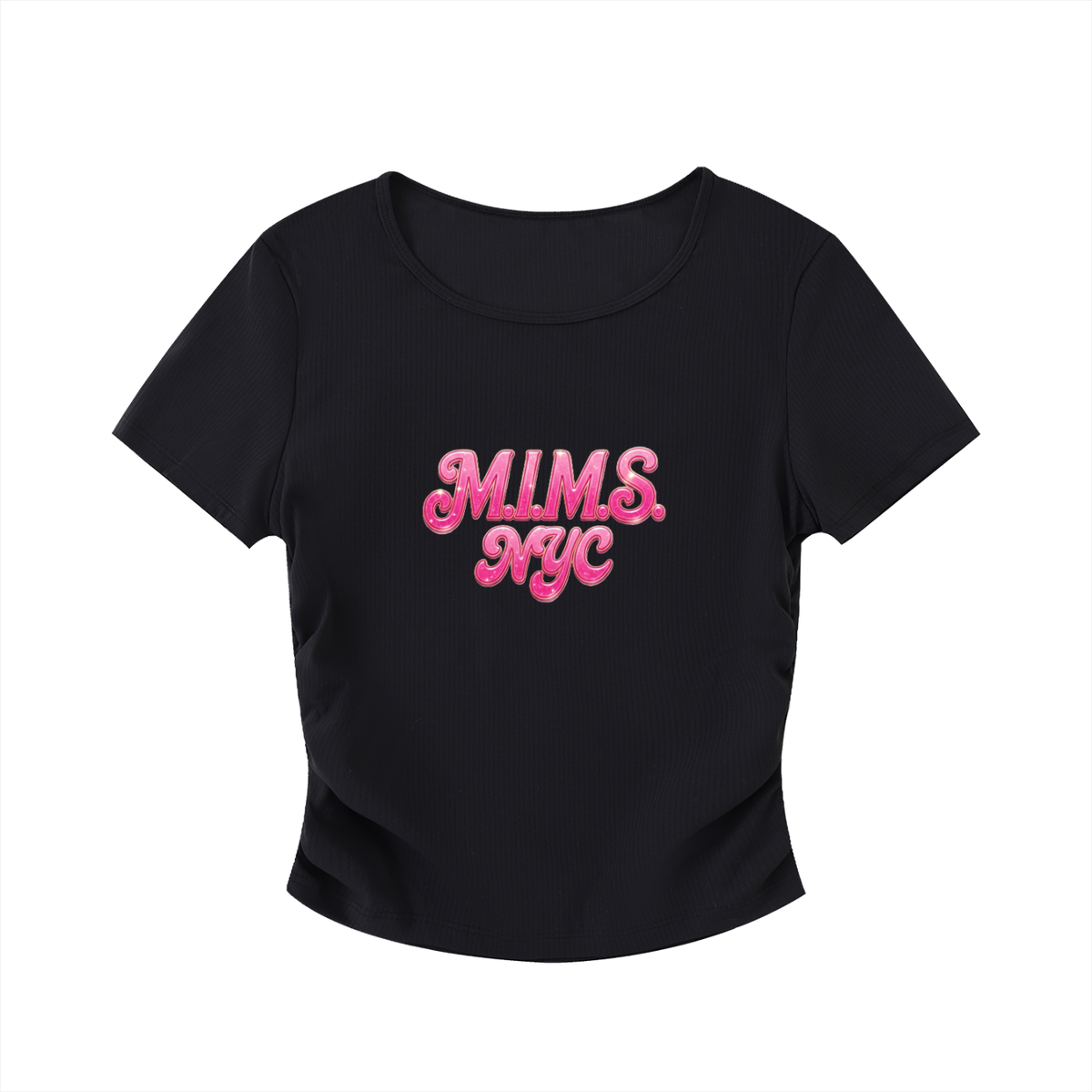 MIMS NYC Ruched Bodycon Crop Top