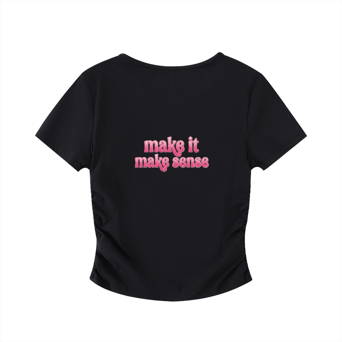 MIMS NYC Ruched Bodycon Crop Top