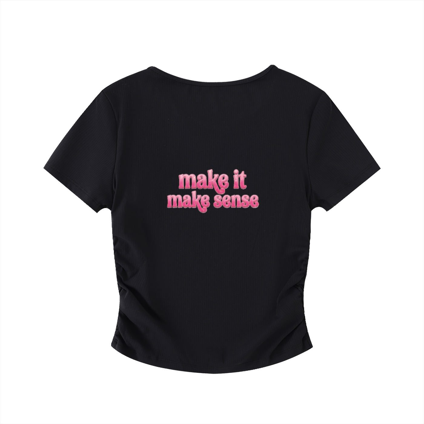 MIMS NYC Ruched Bodycon Crop Top