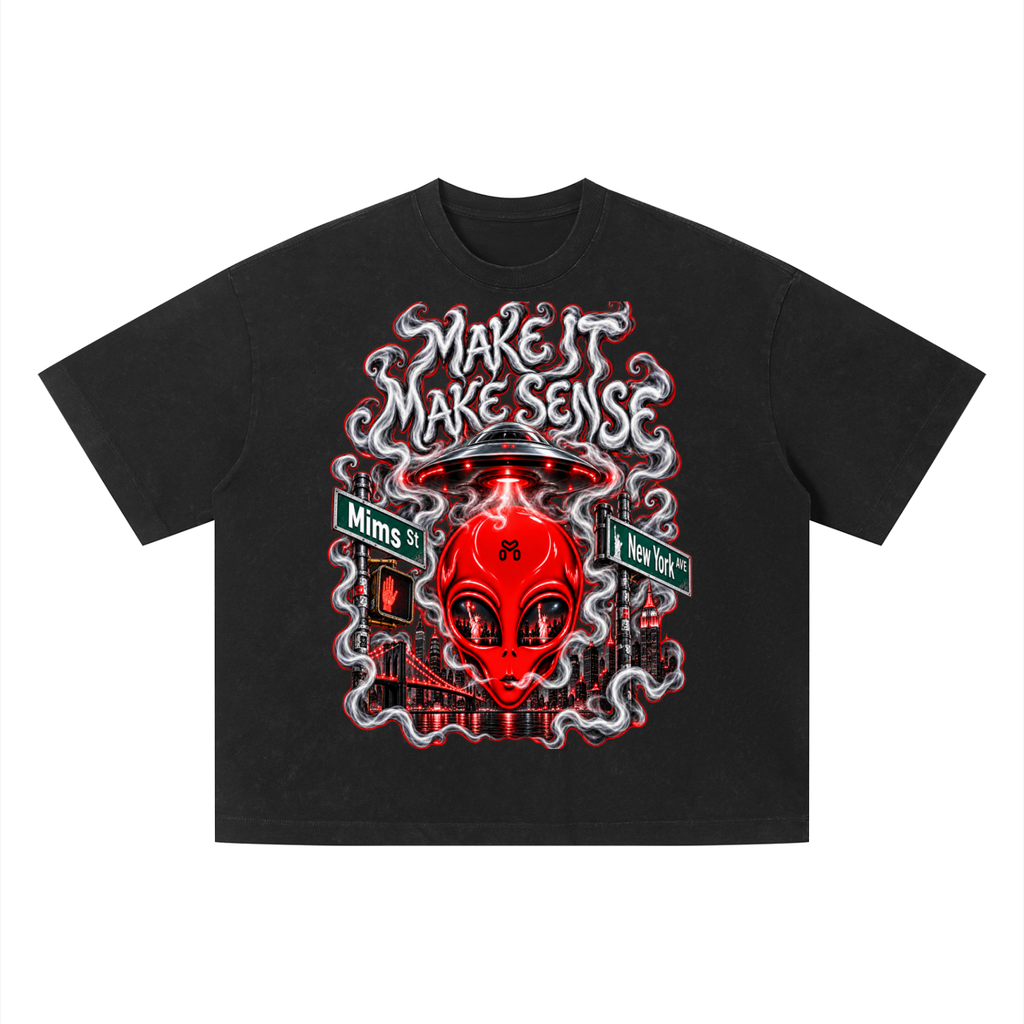 MIMS NYC ALIEN INVASION BOXY  T-SHIRT