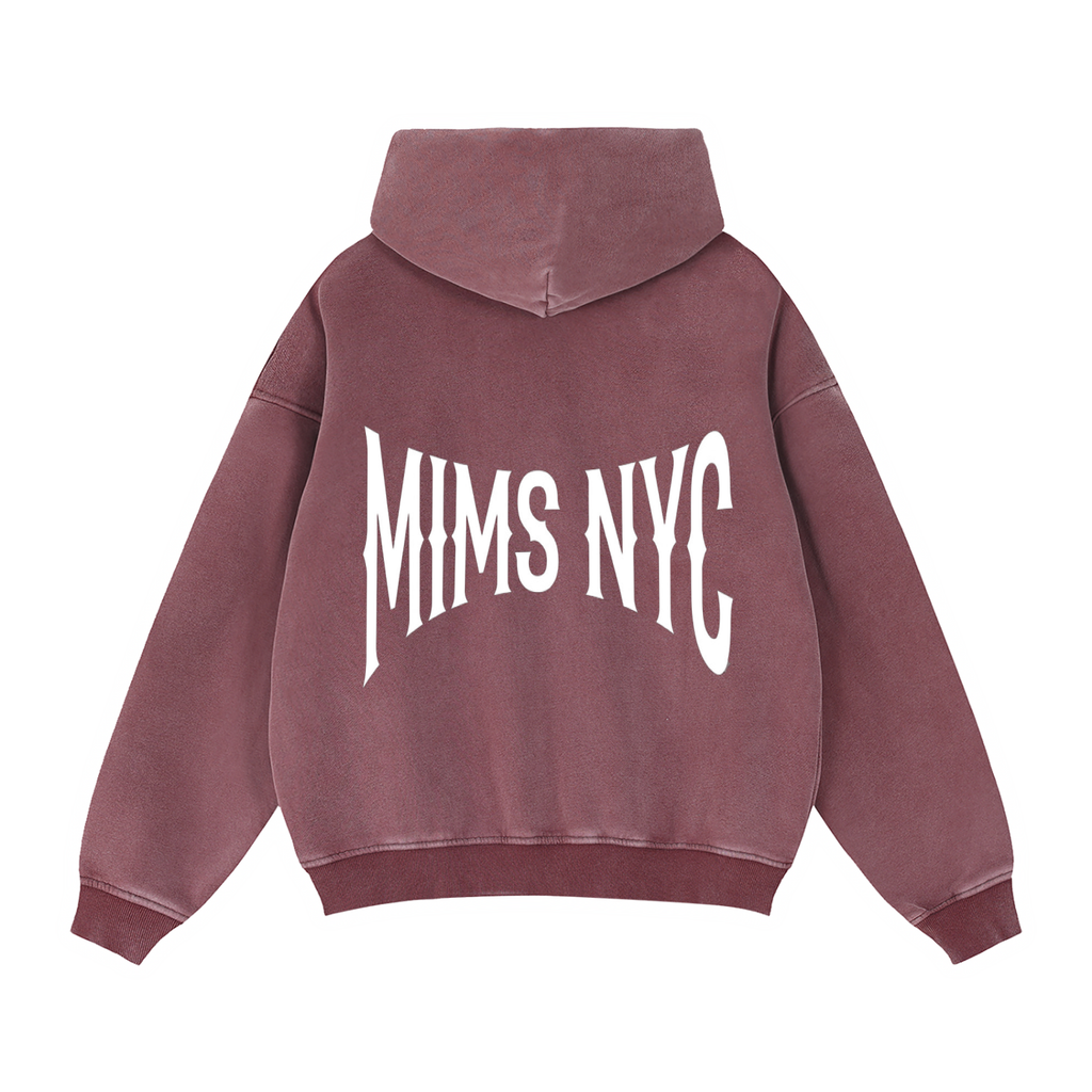 MIMS NYC ZIP BOXY HOODIE