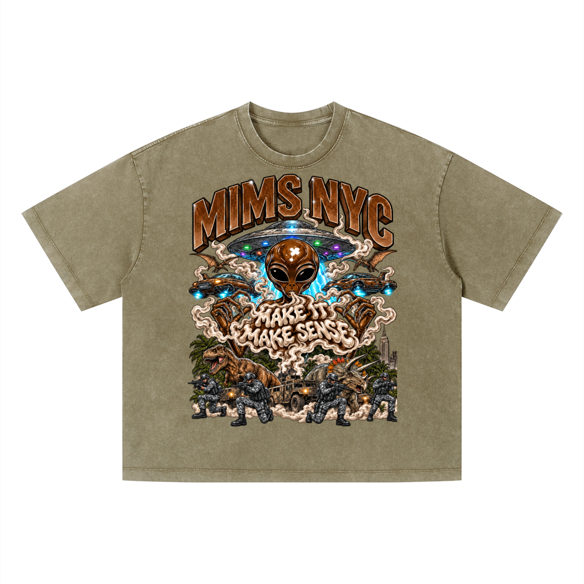 MIMS NYC ALIEN ARMY  BOXY T-SHIRT