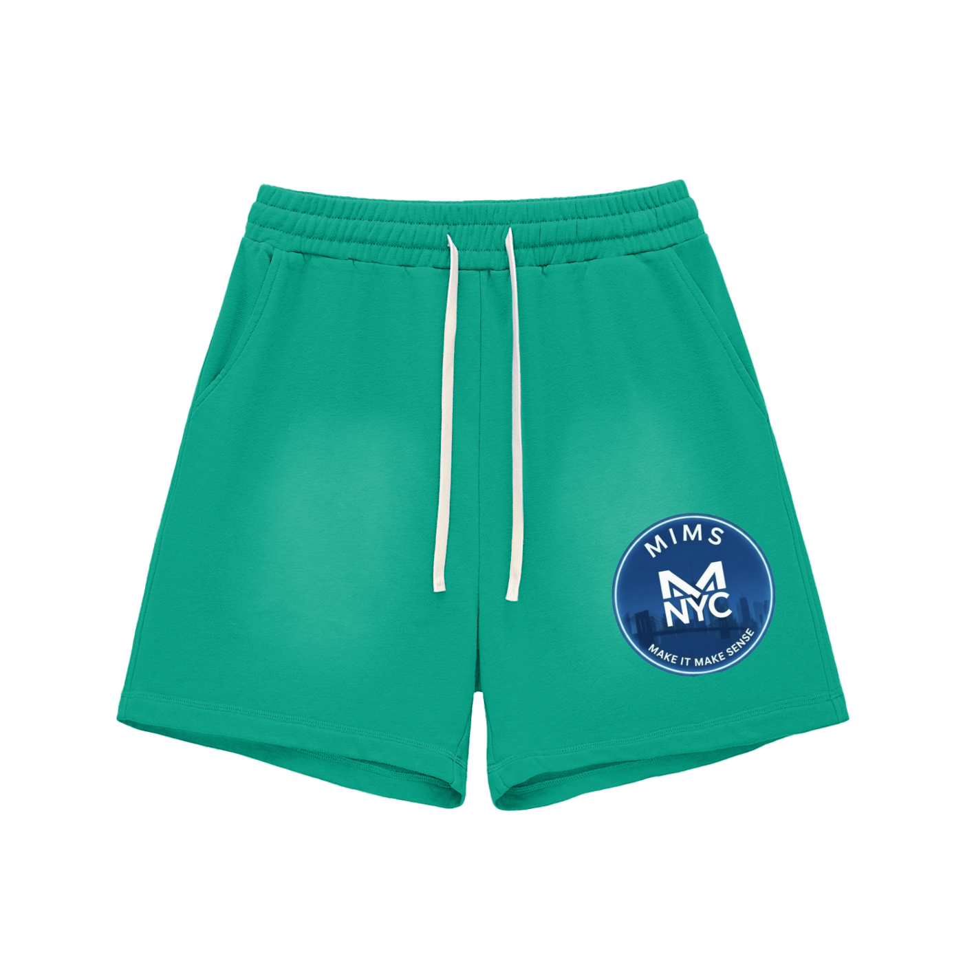 MIMS NYC Sun Fade Raw Edge Shorts