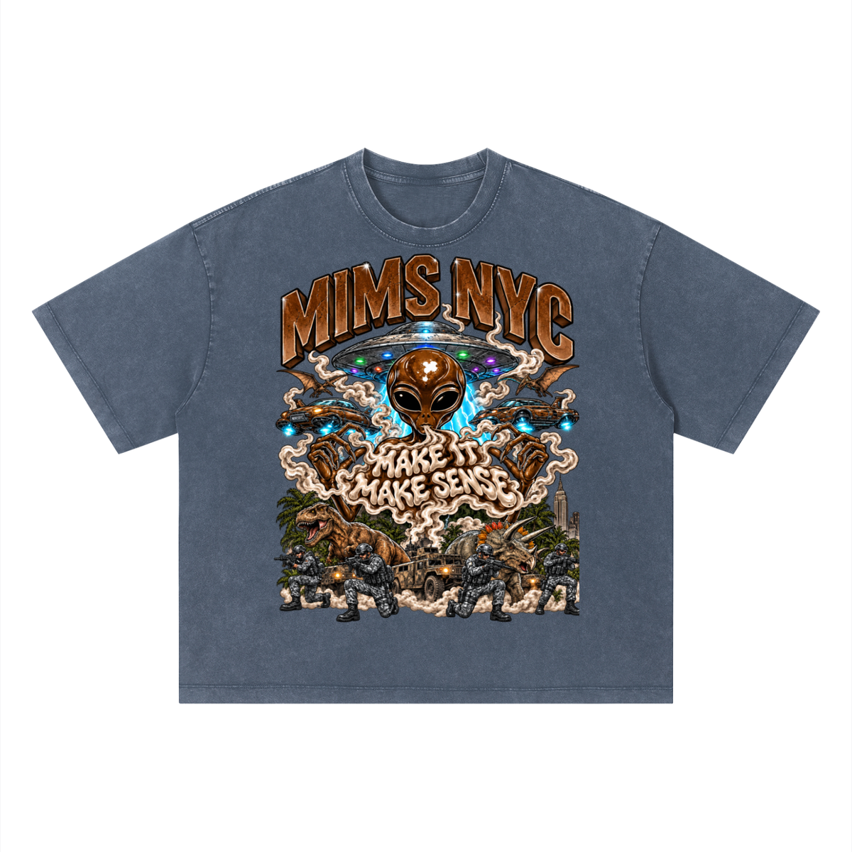 MIMS NYC ALIEN ARMY  BOXY T-SHIRT