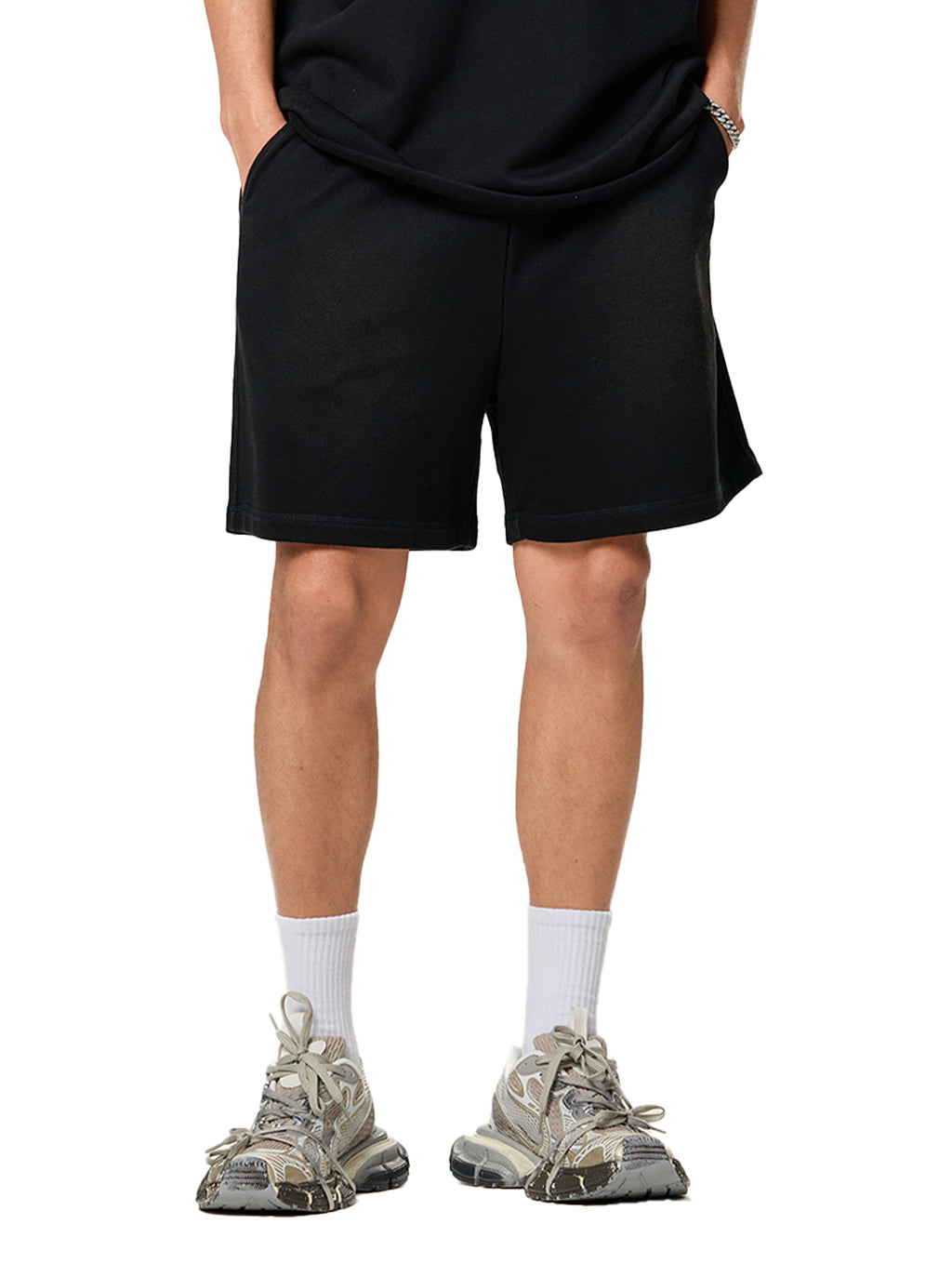 MIMS NYC Sun Fade Raw Edge Shorts