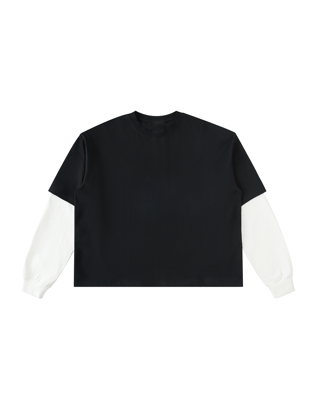 MIMS NYC Layered Contrast Sleeve T-Shirt