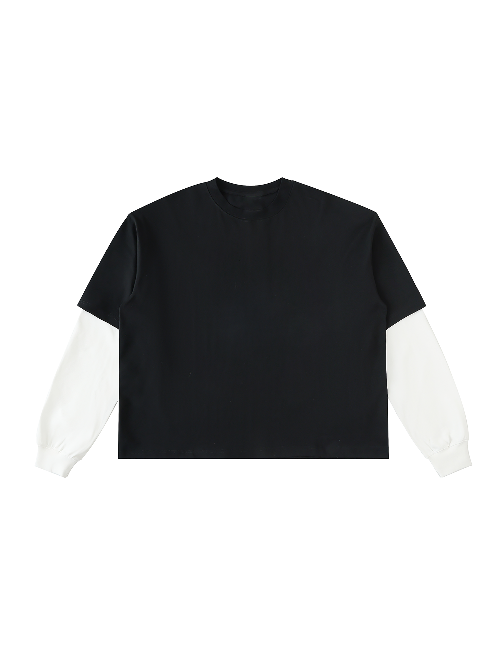 MIMS NYC Layered Contrast Sleeve T-Shirt