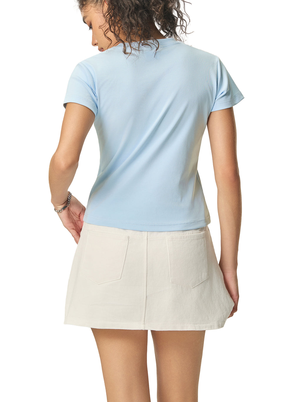 MIMS NYC Essential Bodycon Crewneck T-Shirt