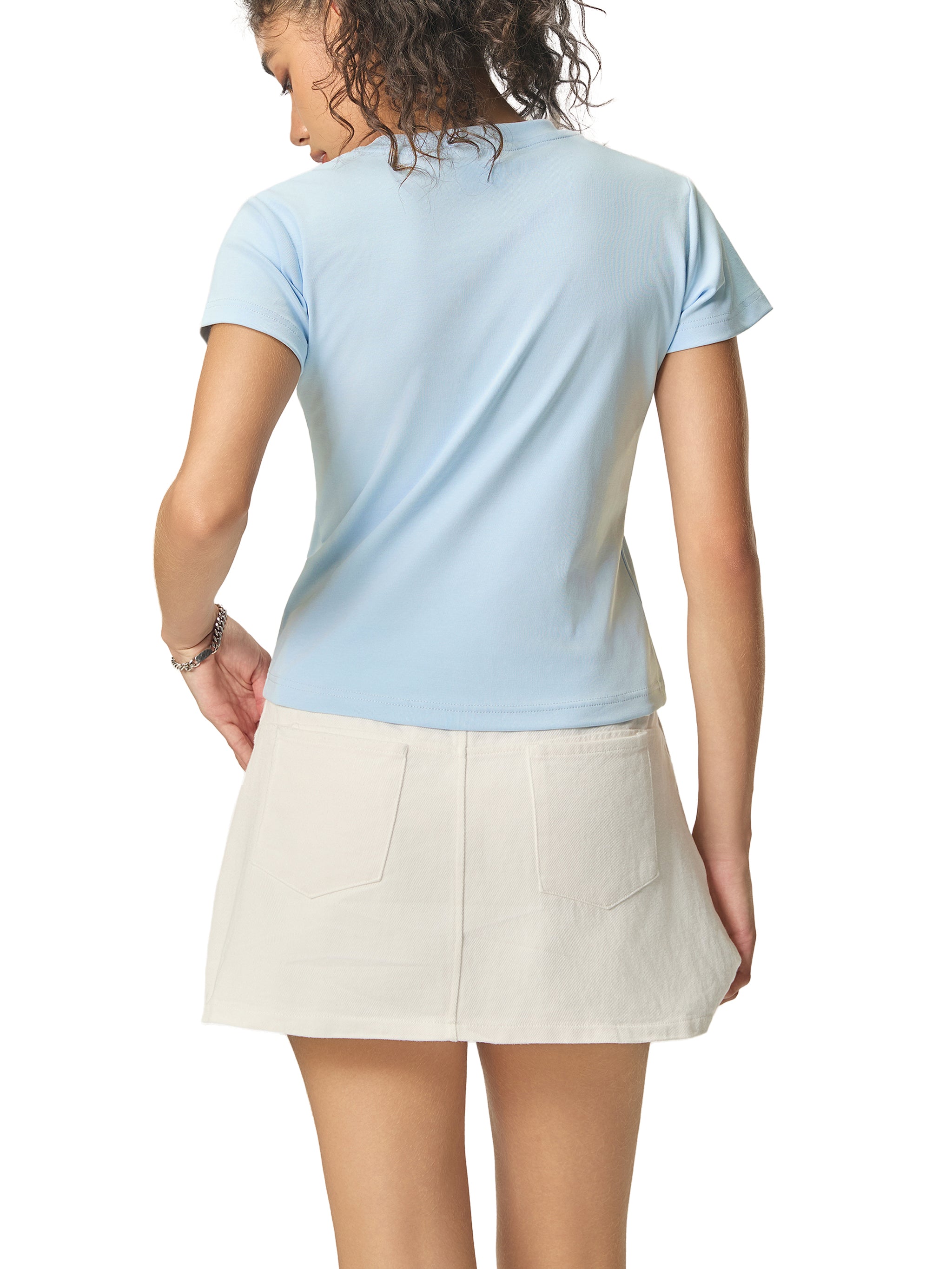 MIMS NYC Essential Bodycon Crewneck T-Shirt